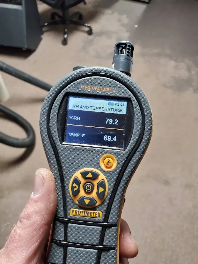 Moisture meter humidity assessment for Fire & Smoke Damage Restoration in Vienna